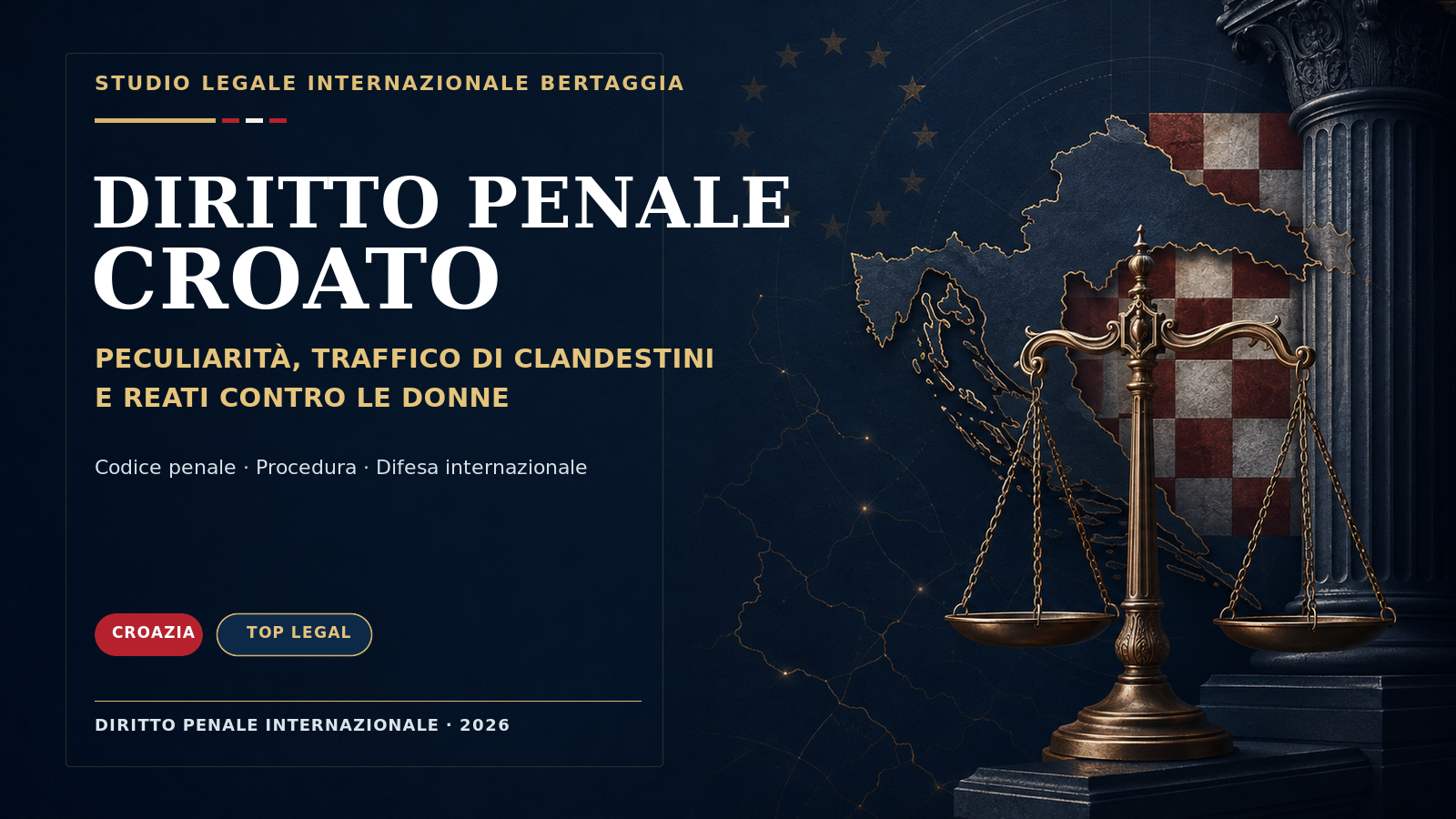 Diritto penale croato: traffico di clandestini e reati contro le donne Diritto penale croato: traffico di migranti, tratta di esseri umani e reati contro le donne