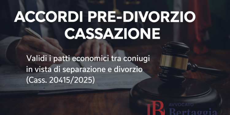 ACCORDI PRE-DIVORZIO CASSAZIONE