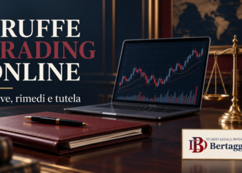 Truffe trading online: documenti, piattaforma illustrativa e logo dello Studio Bertaggia